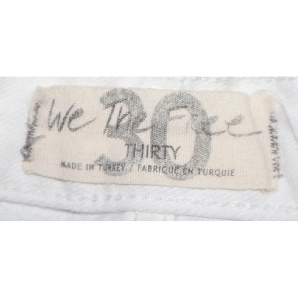 We The Free Maggie Mid Rise‎ Short Women 30 White Fringe Raw Distressed People